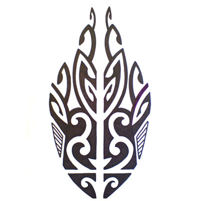 Polynesian design fish Fake Temporary Water Transfer Tattoo Stickers NO.10557